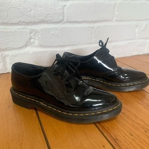Doc Martens black patent leather shoes